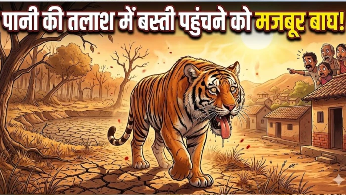 MP में जल स्त्रोत सूखने से बढ़ा बाघों का खतरा, पानी की तलाश में आबादी तक पहुंच रहे; 5 साल में 380 मौतें