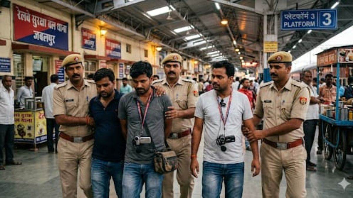 मीडियाकर्मी बनकर जबलपुर रेलवे स्टेशन पर यात्रियों के बना रहे थे वीडियो, चार आरोपी गिरफ्तार