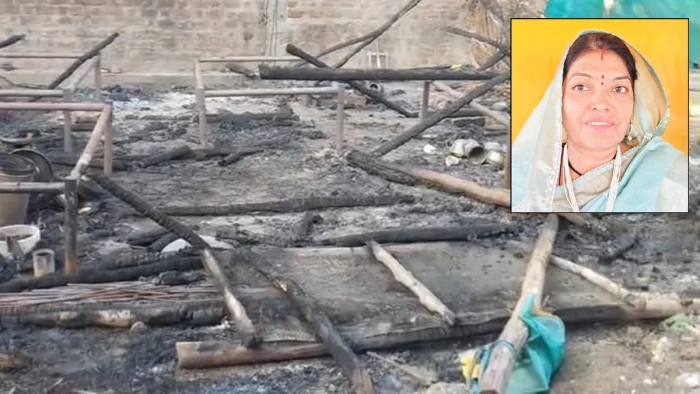 देवास में प्लॉट पर कब्जा करने वाले रिश्तेदारों ने दंपती की झोपड़ी में लगाई आग, झुलसने से महिला की मौत
