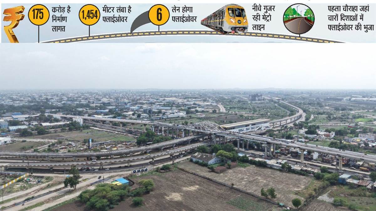 इंदौर के लवकुश चौराहा डबल डेकर फ्लाईओवर पर राहत की शुरुआत, अगले सप्ताह खुलेगी पहली लेन