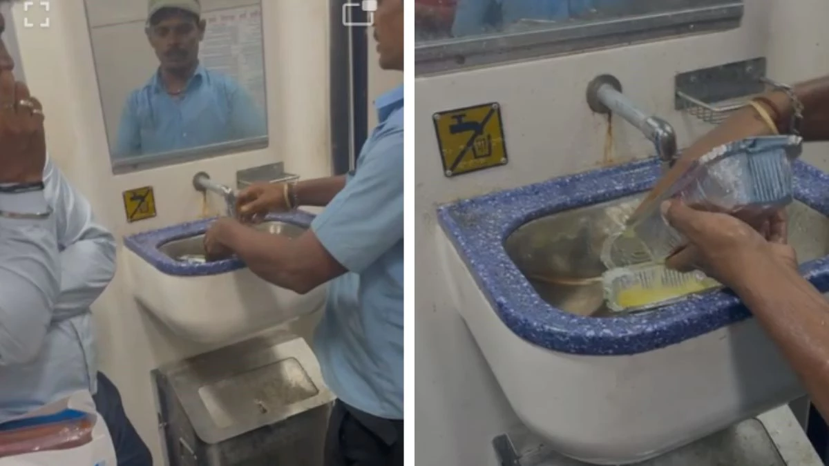 Amrit Bharat Express में पेंट्रीकार का कारनामा: धोकर दोबारा रखे गए फूड बॉक्स, यात्रियों में आक्रोश