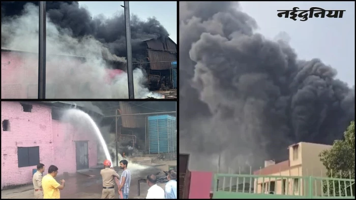 रायपुर में टायर फैक्ट्री में लगी आग, काम कर रहे मजदूरों में मची अफरातफरी, सब सुरक्षित; पुलिस जांच में जुटी
