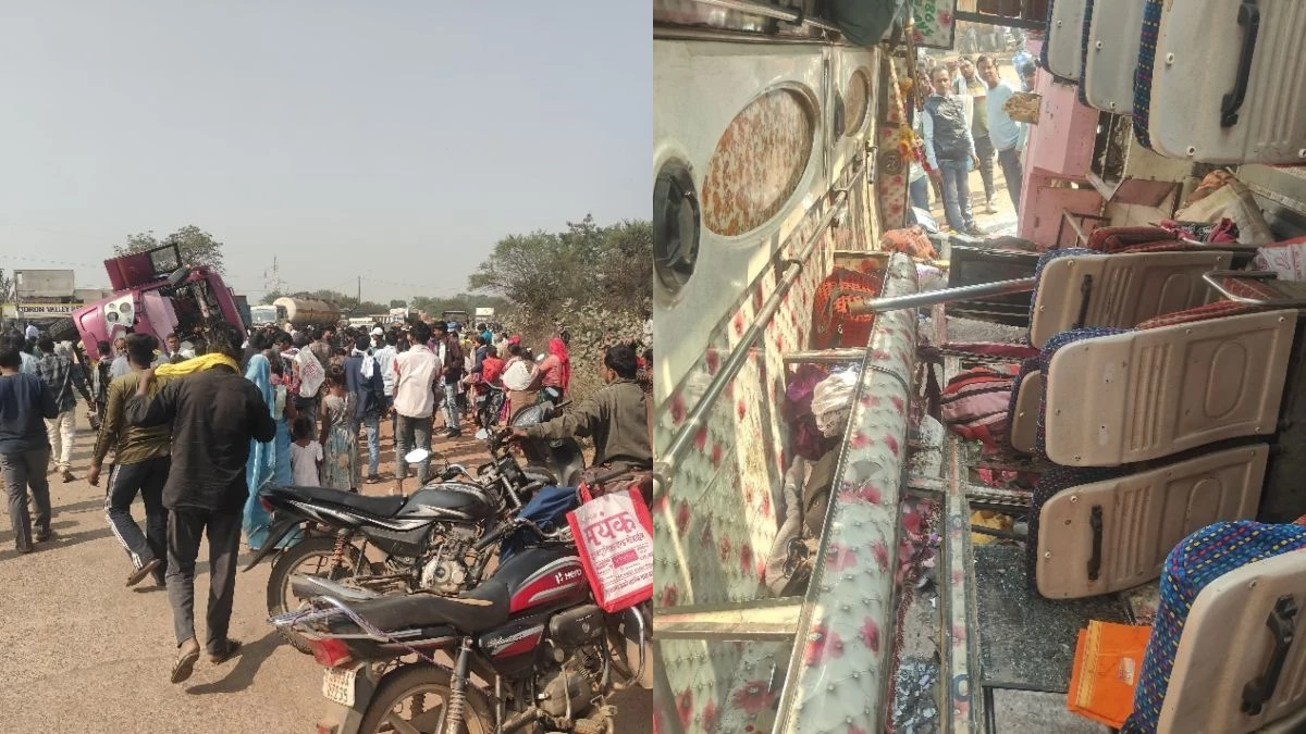 छत्तीसगढ़ के रायगढ़ में बस-ट्रेलर की भिड़ंत, एक की मौत, 11 यात्री घायल
