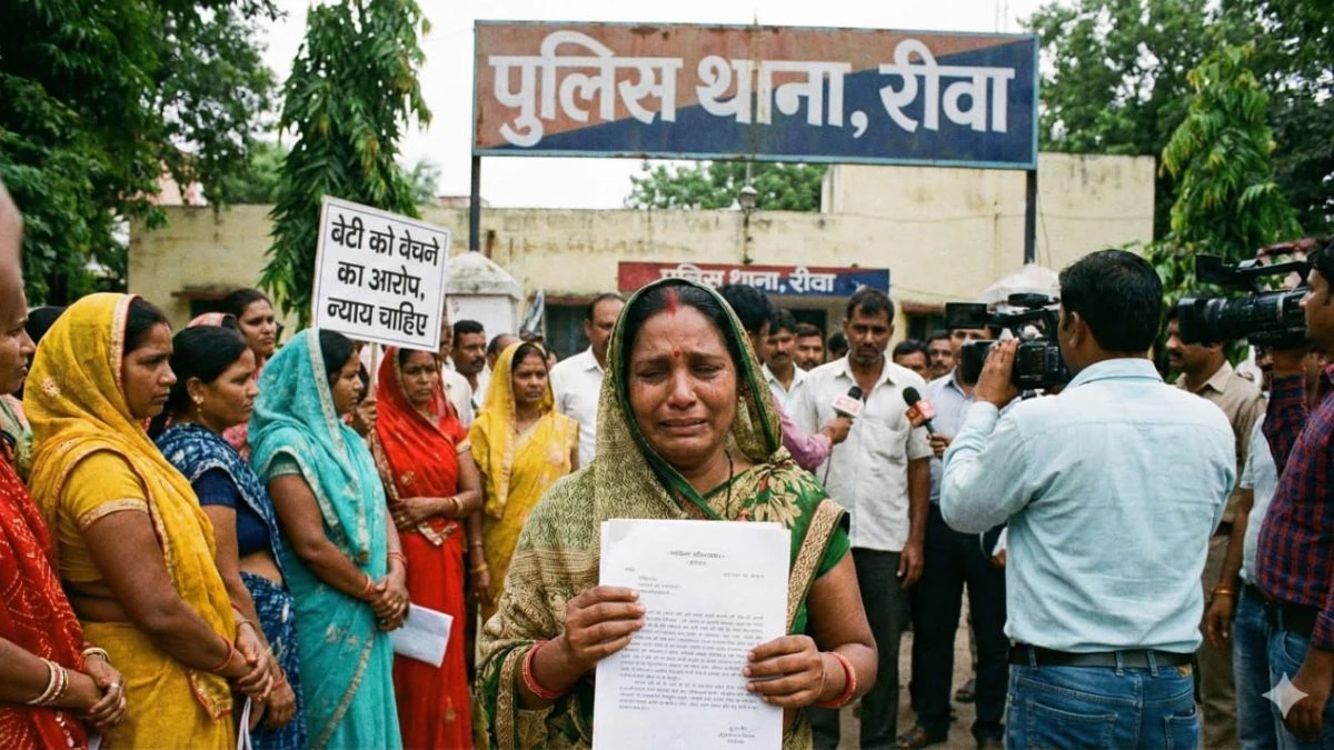 रीवा में पिता पर बेटी को बेचने का सनसनीखेज आरोप, न्याय के लिए दर-दर भटक रही बेबस मां