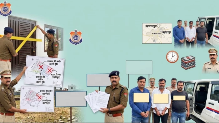 ग्वालियर में भू-माफिया पर बड़ी कार्रवाई, डाकघर की जमीन बेची, GDA के 25% हिस्से के प्लॉट भी हड़प लिए