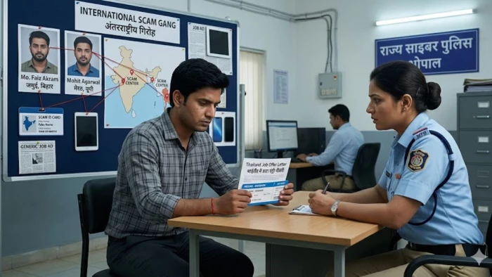 म्यांमार में बंधक बनाकर भारतीयों से कराई जा रही थी ठगी, अंतरराष्ट्रीय मानव तस्करी गैंग का भंडाफोड़, भोपाल पुलिस का बड़ा एक्शन