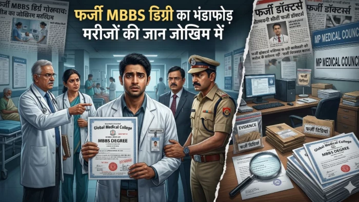 MP में फर्जी MBBS डिग्री मामला: गिरोह का सरगना भोपाल से गिरफ्तार, प्रदेश में हो सकते हैं 50 से अधिक फर्जी डॉक्टर