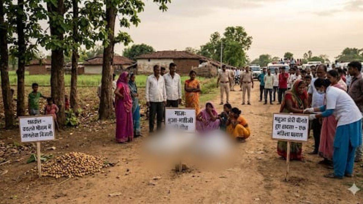 शहडोल में महुआ की डोरी बीन रही बुआ-भतीजी पर गिरी गाज, दोनों की मौत