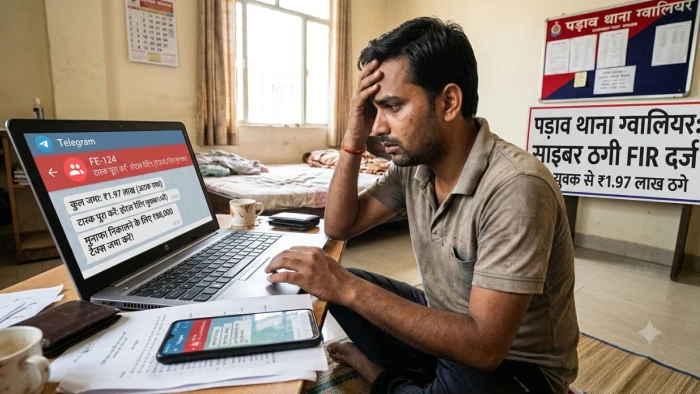 रोज ₹300 कमाने का लालच पड़ा भारी! टेलीग्राम पर होटल रेटिंग का टास्क करते-करते युवक ने गंवाए लाखों रुपये