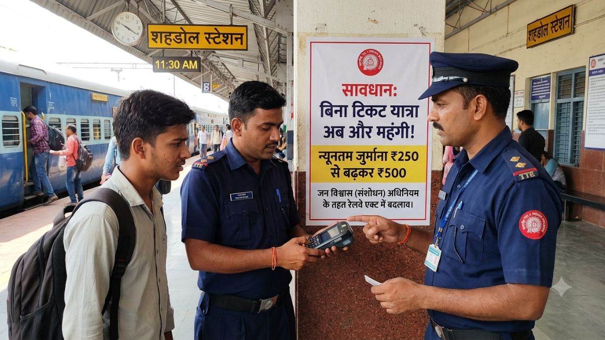 ट्रेन में बिना टिकट सफर करना पड़ेगा भारी: रेलवे ने दोगुना किया जुर्माना, अब ₹250 की जगह देने होंगे ₹500