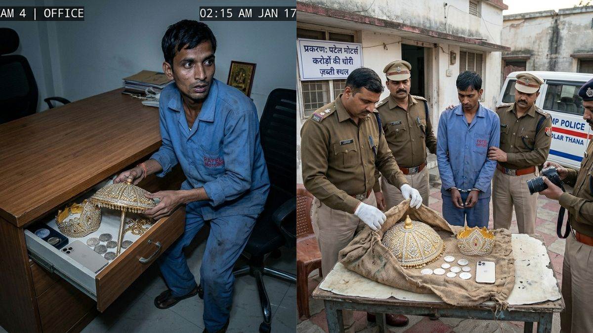 इंदौर के कार शोरूम में ₹2.5 करोड़ की चोरी, मोबाइल चोर समझकर पकड़ा गया सफाईकर्मी ही निकला मास्टरमाइंड