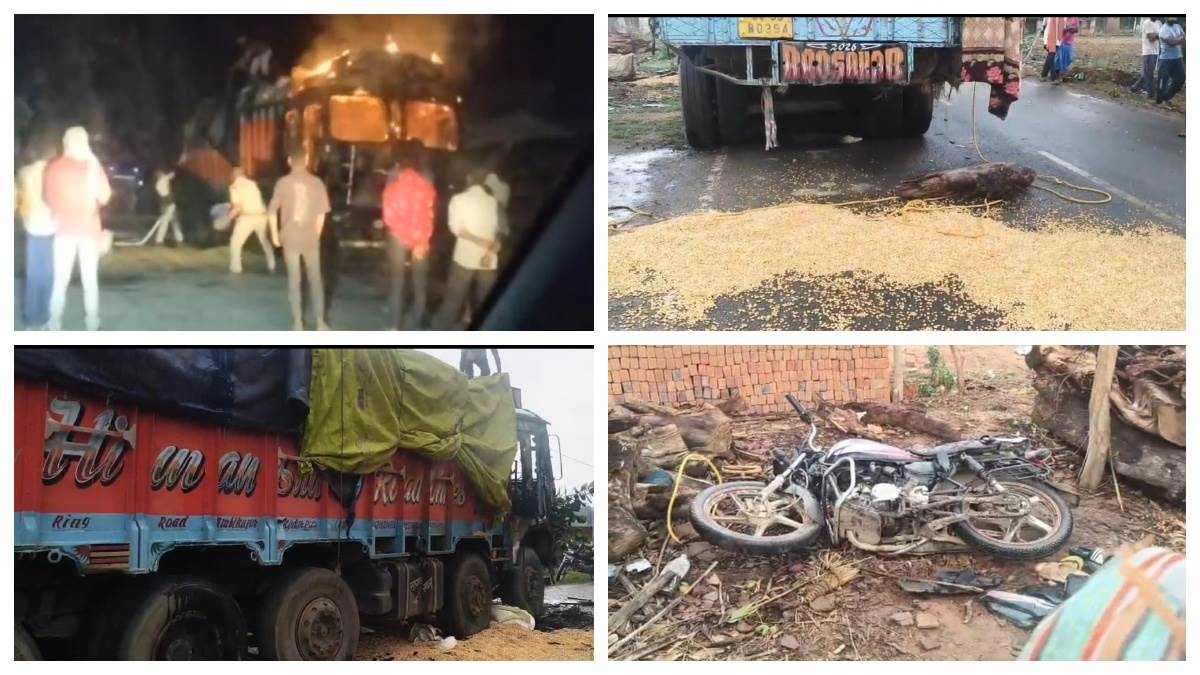 सूरजपुर: शादी में जा रहे 4 दोस्तों की बाइक खड़े ट्रक से टकराई; 3 की मौके पर ही दर्दनाक मौत