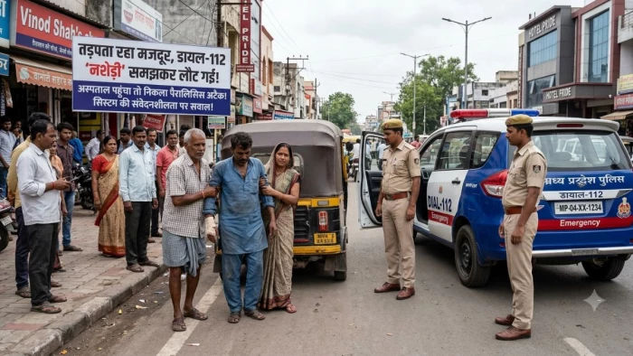 विदिशा: सड़क पर तड़पता रहा मजदूर, पुलिस 'नशेड़ी' समझकर छोड़ गई; अस्पताल में निकला पैरालिसिस अटैक