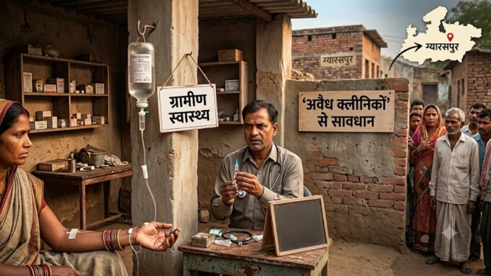 एमपी के ग्यारसपुर के गांवों में फर्जी क्लीनिकों की भरमार, मरीजों की जान पर मंडरा रहा खतरा