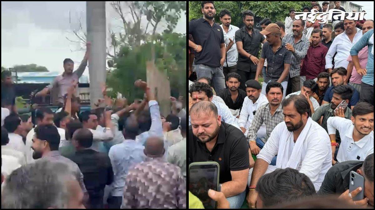 इंदौर में किसानों का उग्र प्रदर्शन, भोपाल कूच से पहले पुलिस ने रोका, छोड़े आंसू गैस के गोले; पश्चिम रिंग रोड पर मुआवजे की मांग