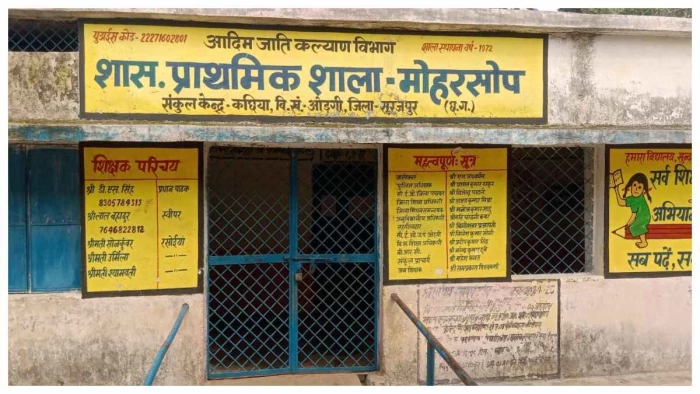 सूरजपुर में शराबी प्रधान पाठक की करतूत; बच्चों को पीटकर समय से पहले स्कूल में जड़ा ताला