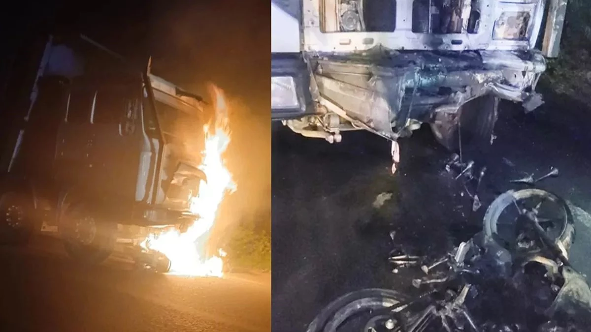 UP Road Accident: तेज रफ्तार ट्रक ने बाइक को 200 मीटर घसीटा, दो युवकों की मौत...शवों के उड़े चिथड़े