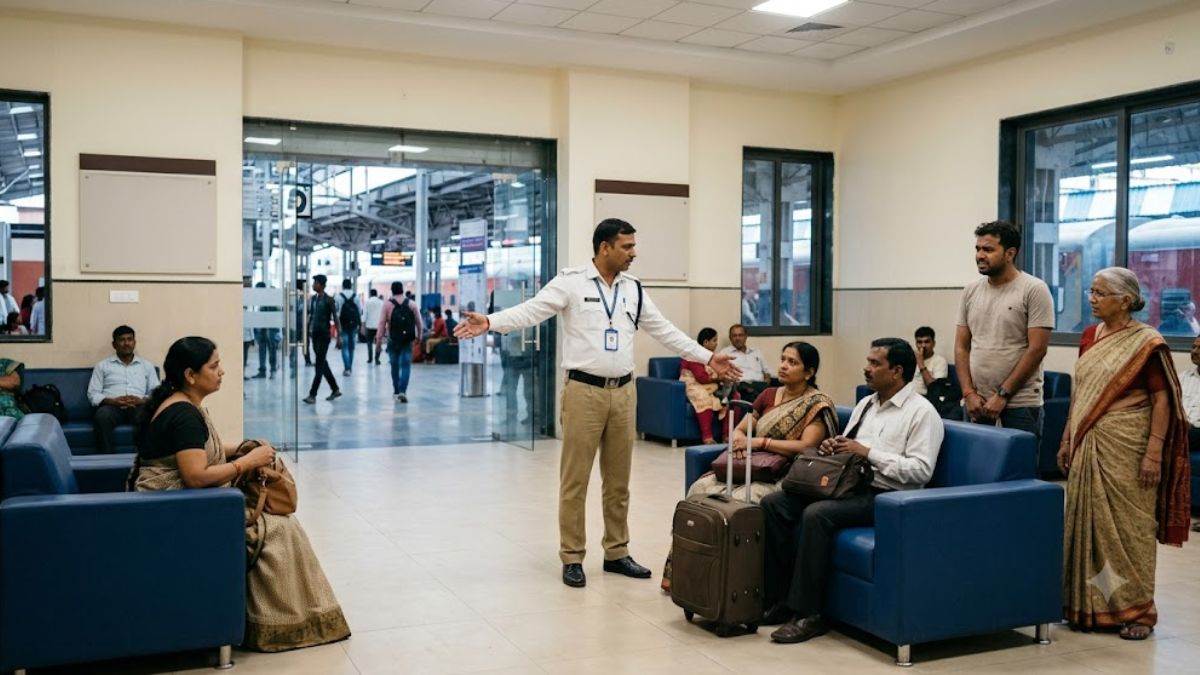 भोपाल रेलवे स्टेशन के AC वेटिंग हॉल में यात्रियों को शुल्क देकर भी सोफे पर आराम नहीं; अतिरिक्त पैसे मांगने पर मचा बवाल
