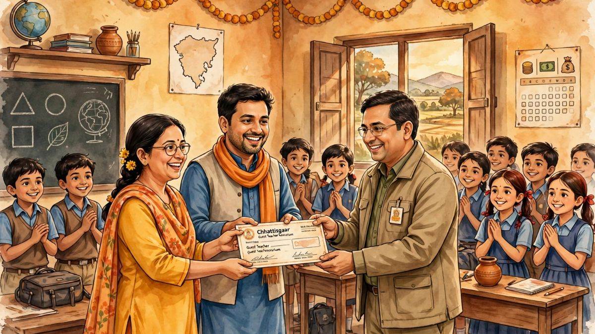 छत्तीसगढ़ में अतिथि शिक्षकों के लिए खुशखबरी: छह  महीने के मानदेय के लिए 18.42 करोड़ रुपये जारी