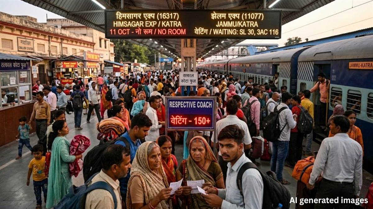 नवरात्रि से पहले जम्मू-कटरा जाने वाली ट्रेनों में 'नो रूम', वैष्णो देवी जाने...