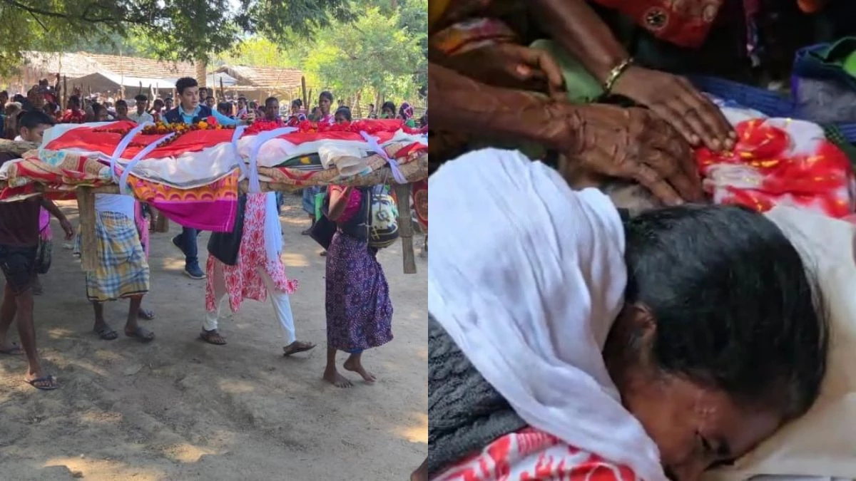 एक ही चिता पर जले हिड़मा व राजे, मिली गुनाहों की सजा, देखने के लिए भारी संख्या में पहुंचे लोग