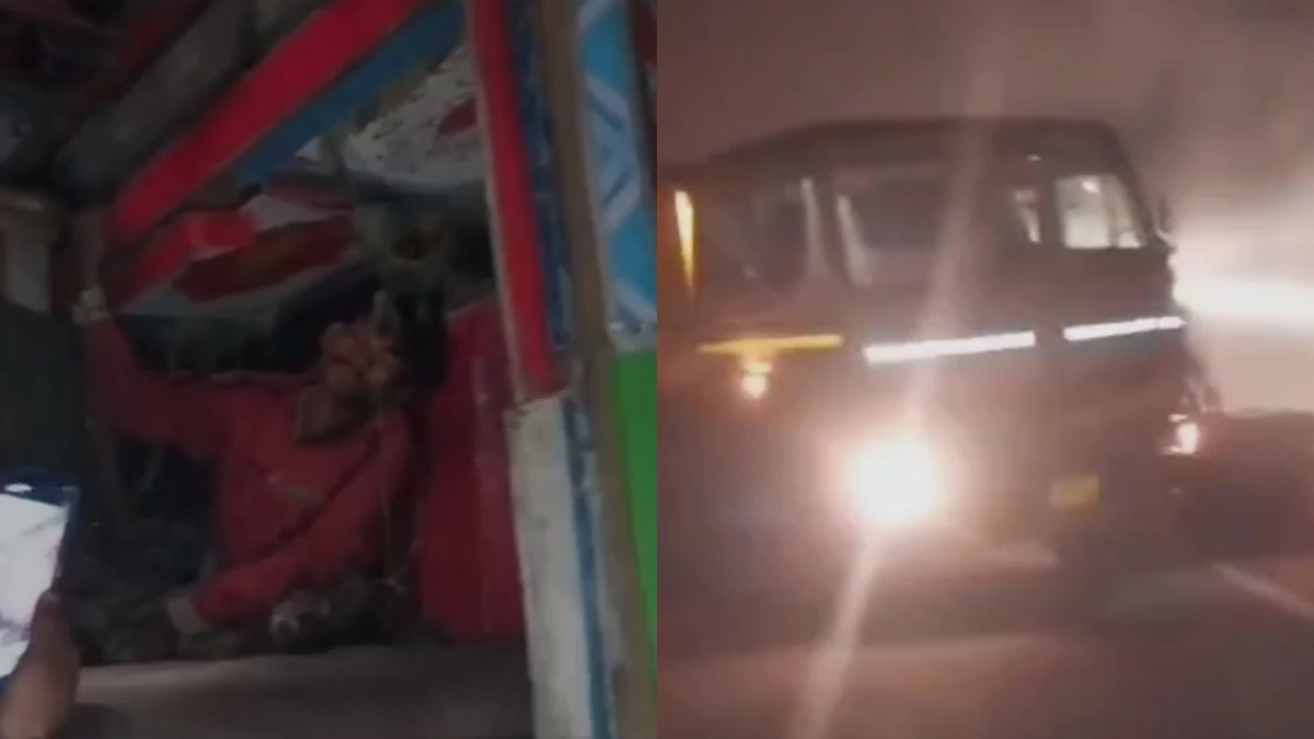 रीवा-प्रयागराज हाईवे पर ट्रक और ट्रेलर की भीषण भिड़ंत, गैस कटर से केबिन काटकर निकाला गया ड्राइवर, 5 घंटे तक फंसी रही जान