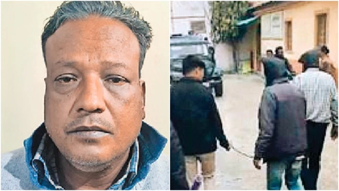 भोपाल में आवारा कुत्तों को लेकर महिलाओं पर तलवार से हमला करने वाले का पुलिस ने निकाला जुलूस