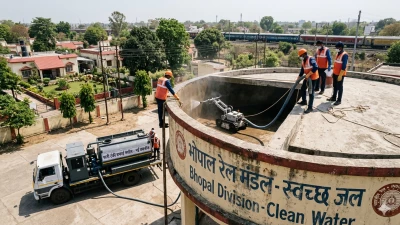 रेलवे की नई पहल, स्टेशनों और कॉलोनियों में अब मिलेगा शुद्ध पानी, भोपाल मंडल ने सफाई अभियान किया शुरू
