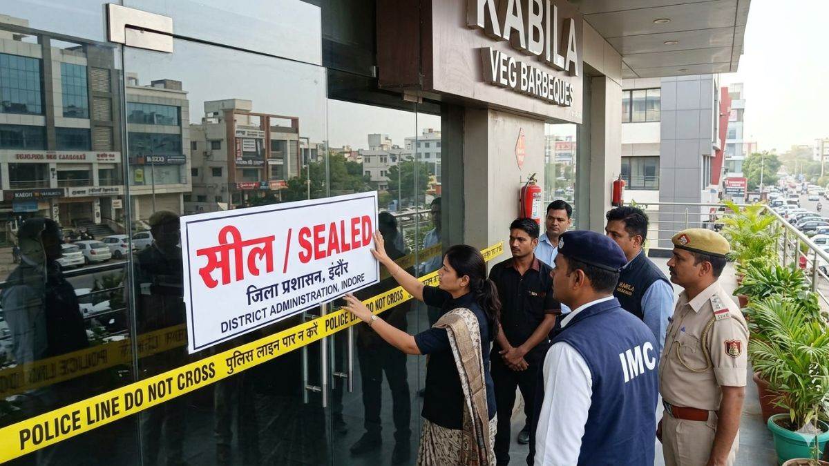 इंदौर: बिना फायर सिस्टम के चल रहे थे विजय नगर के 2 रेस्टोरेंट, प्रशासन ने मौके पर ही लगाया ताला