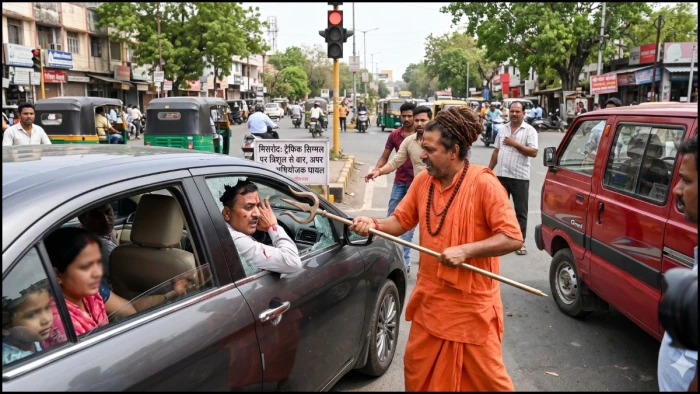 सामने रोकी कार तो भड़का साधू, एडिशनल पब्लिक प्रोसीक्यूटर पर किया त्रिशूल से हमला, अधिकारी लहुलूहान