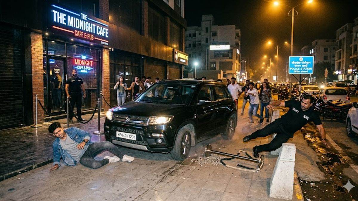 भोपाल में पब में एंट्री नहीं मिली तो बाउंसर से बदला लेने के लिए दौड़ाई कार, बीच-बचाव करने आया युवक गंभीर घायल