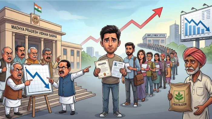 MP में छह महीने में 70% बढ़े ग्रेजुएट बेरोजगार, विधानसभा में आंकड़ों पर घमासान