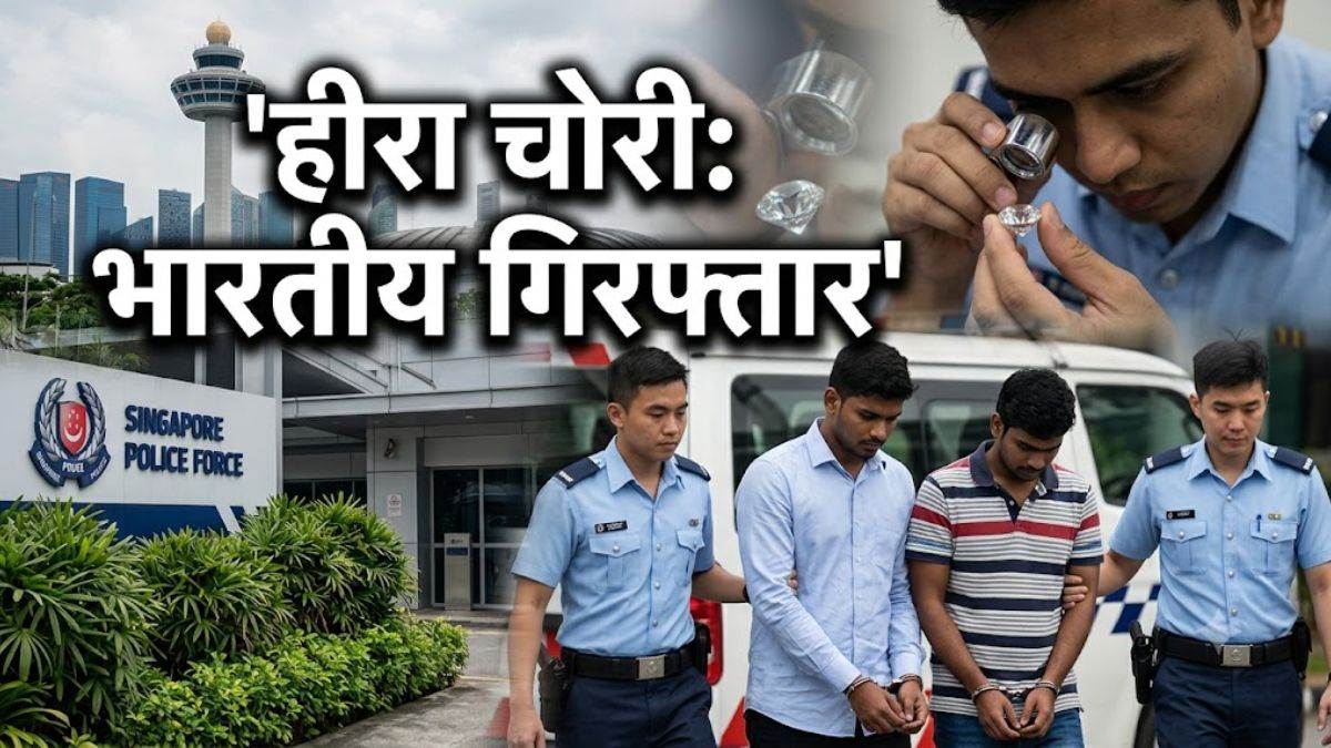 सूरत में बनवाया फर्जी हीरा, फिर मुंह में छिपाकर चुराया 1.5 करोड़ का असली डायमंड, सिंगापुर में दो भारतीय युवक गिरफ्तार