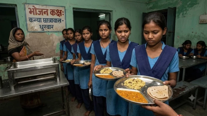 करोड़ों का बजट, फिर भी थाली में खराब खाना; MP के आदिवासी छात्रावासों में परेशान छात्राएं 8km पैदल कलेक्ट्रेट पहुंचीं