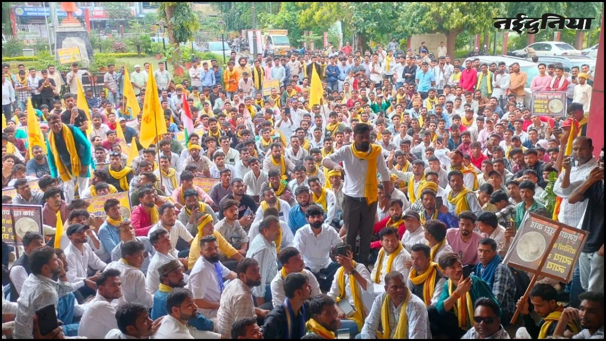 Indore चूहा कांड में मासूमों की मौत पर भड़का गुस्सा, जयस संगठन ने MY अस्पताल का किया घेराव