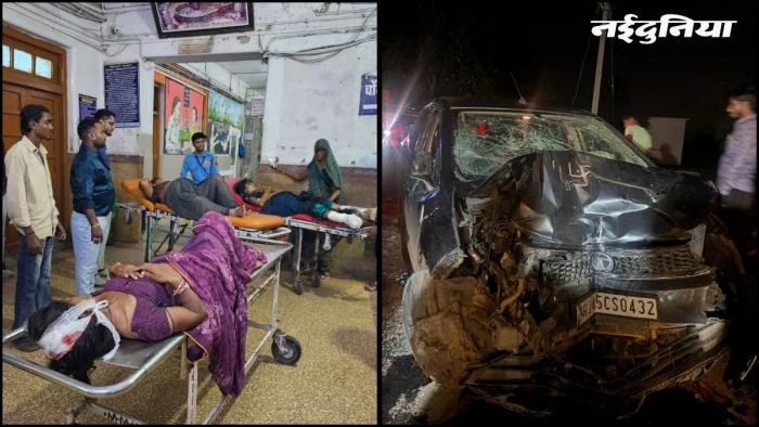 मंदसौर में मंदिर के बाहर प्रसाद ले रही महिलाओं को कार ने रौंदा, 6 महिलाएं और बच्ची घायल, 4 की हालत गंभीर