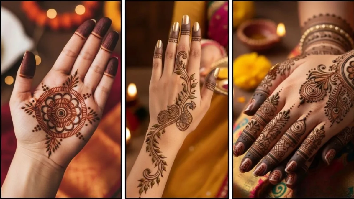 Bhai Dooj Mehndi Design 2025: भाई दूज के मौके पर हाथों में लगाएं ये 5 खूबसूरत मेहंदी डिजाइन, देखें Photos