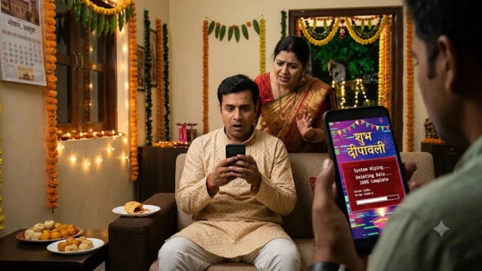 Diwali Wishes में छिपा बड़ा खतरा! मोबाइल का पूरा डेटा उड़ा रहे हैं साइबर ठग, भोपाल में कई लोग शिकार
