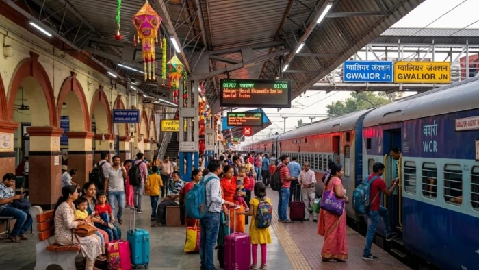 ग्वालियर में ट्रेनों की लेटलतीफी से स्टेशन पर बेहाल हुए यात्री, शताब्दी और राजधानी भी 8 घंटे तक लेट