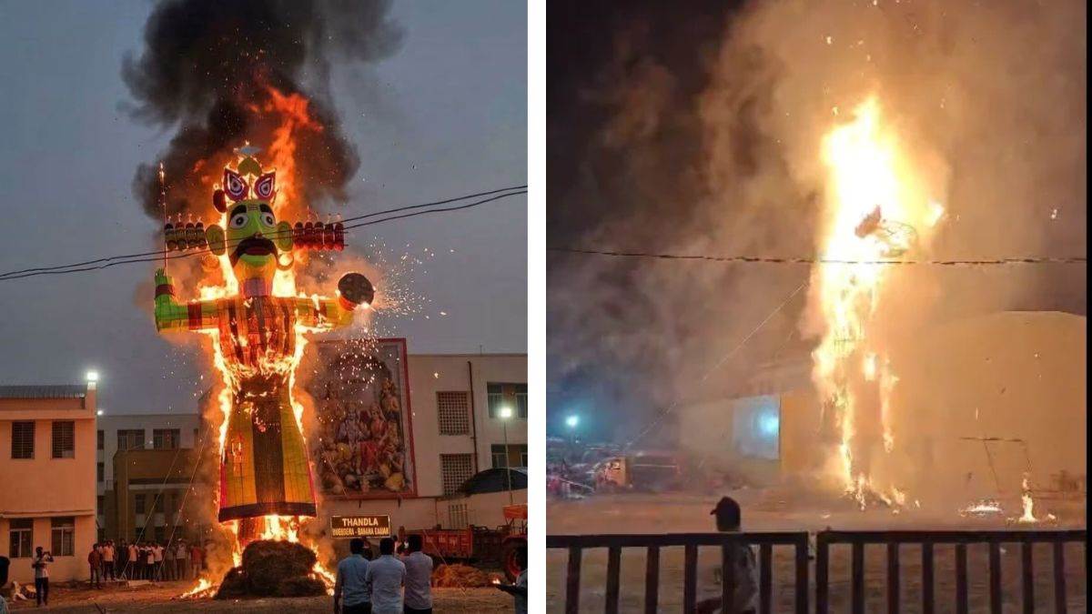 झाबुआ में रामजी के पहुंचने से पहले ही जल उठा रावण, आतिशबाजी की चिंगारी बनी वजह