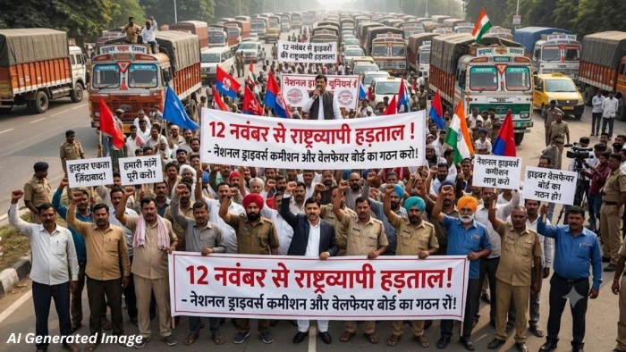 12 नवंबर से ड्राइवरों की देशव्यापी हड़ताल, राष्ट्रीय ड्राइवर आयोग और वेलफेयर बोर्ड बनाने की मांग
