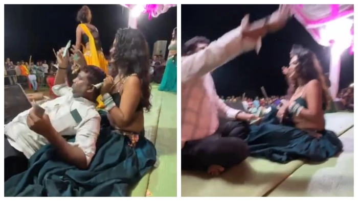जशपुरनगर में मंच पर डांसर के साथ उप सरपंच की आपत्तिजनक हरकत, वीडियो वायरल होने पर दी सफाई, कहा- AI से बनी है क्लिप