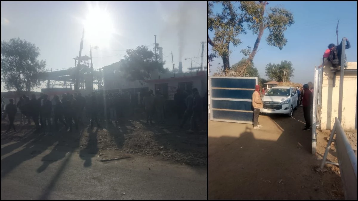 एक कार ने रोकी शुगर मिल की रफ्तार, मुख्य द्वार पर गाड़ी खड़ी कर गायब हुआ चालक, सैकड़ों किसान फैक्ट्री के अंदर फंसे