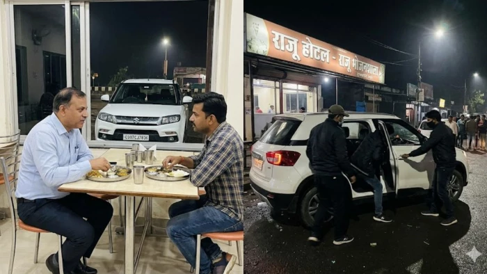 कोरबा के होटल में खाना खा रहे थे इंजीनियर, बाहर से ब्रेजा कार पार कर ले गए चोर
