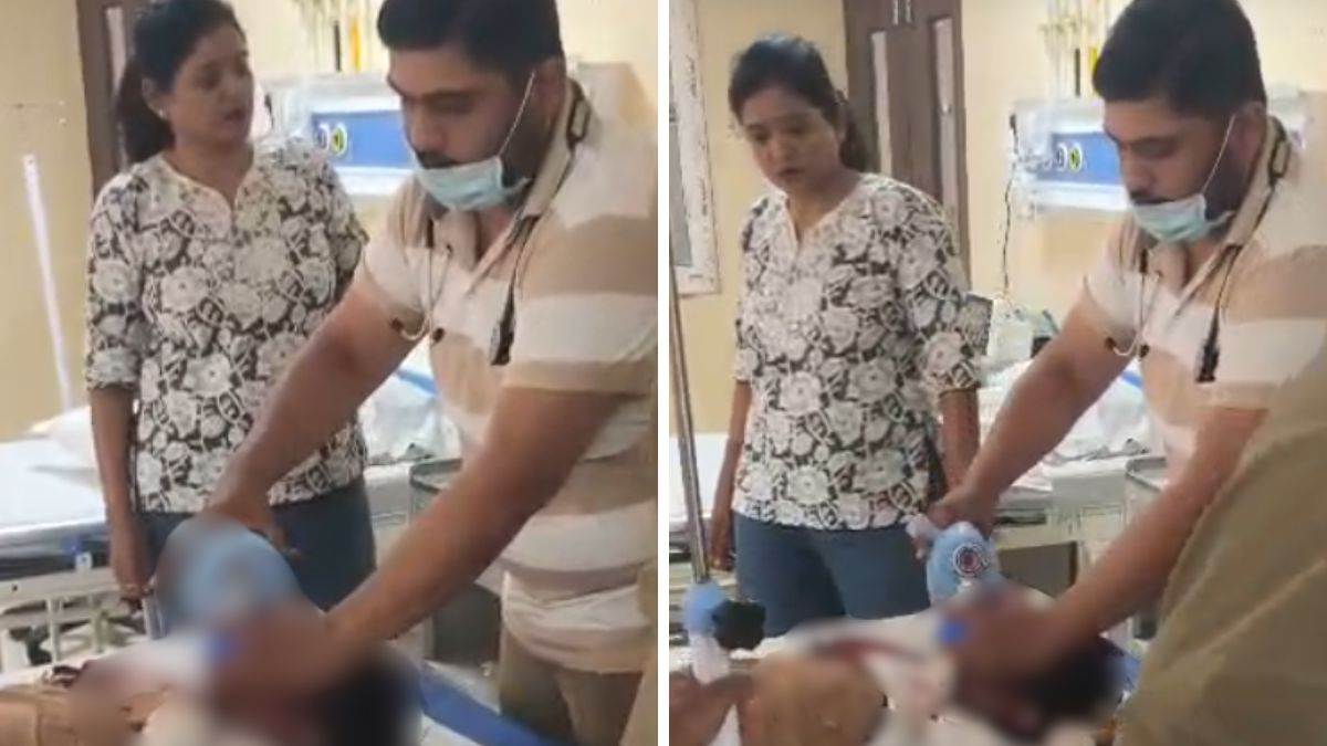 गुना में नवरात्र मेले में बड़ा हादसा: तेज हवा से उड़ा 'मिकी माउस जंपिंग' झूला, मासूम की हालत गंभीर