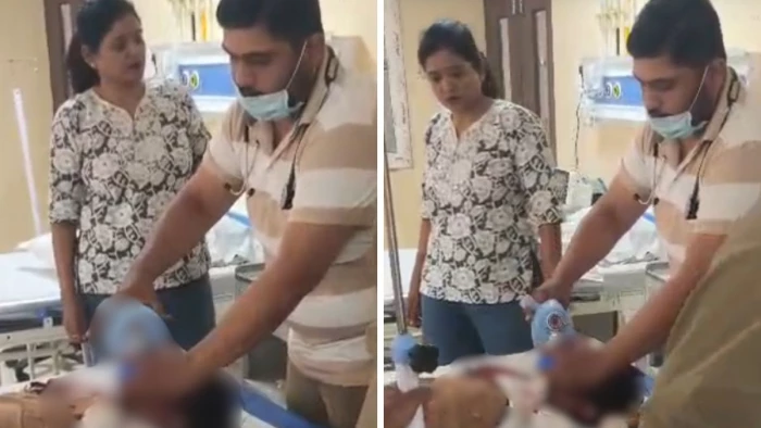 गुना में नवरात्र मेले में बड़ा हादसा: तेज हवा से उड़ा 'मिकी माउस जंपिंग' झूला, मासूम की हालत गंभीर