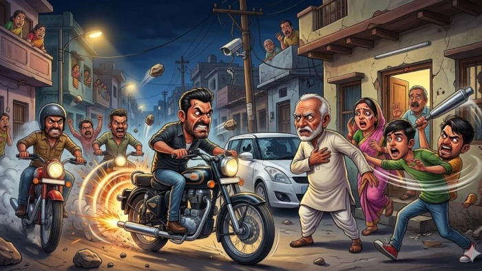 ग्वालियर में बुलेट की आवाज से परेशान हार्ट पेशेंट ने टोका, तो बुरी तरह पीटा, पत्नी-बेटे पर भी साइलेंसर से हमला