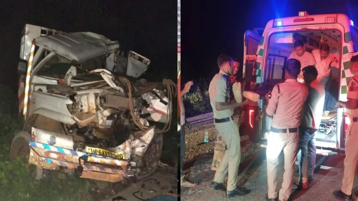 छत्तीसगढ़ के अंबिकापुर में ट्रक और पिकअप की टक्कर, तीन मजदूरों की मौके पर मौत, सात गंभीर घायल