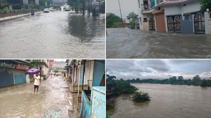 रीवा में भारी बारिश का कहर, एसपी कार्यालय में घुसा पानी, वर्षों पुराने महत्वपूर्ण रिकॉर्ड भीगे; दस्तावेज बचाने में जुटा पुलिस प्रशासन