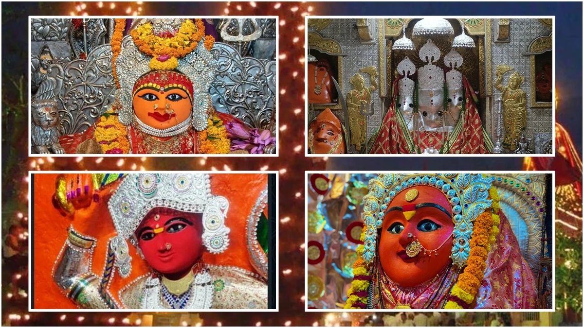 उज्जैन की मां हरसिद्धि, देवास में माता चामुंडा और तुलजा भवानी और नलखेड़ा में मां बगलामुखी के दर्शन को उमड़े भक्त